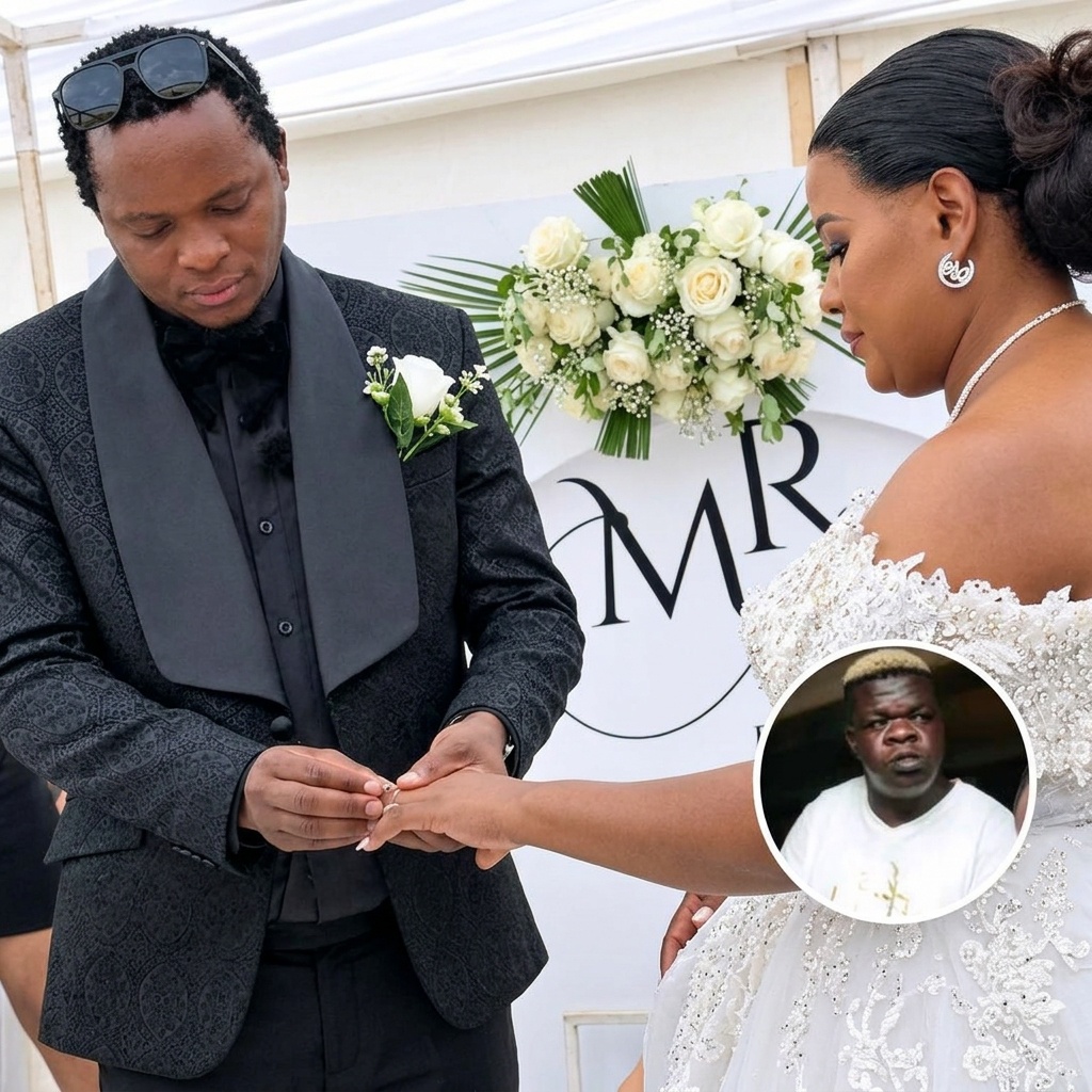 Mphela Mphela and Skomota Share a Kiss at His Wedding While His Wife Watches