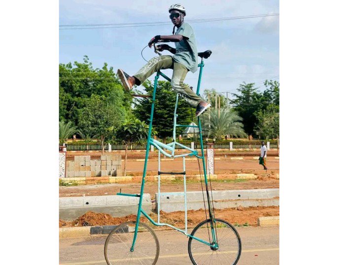 Kebbi Indigene Rides World’s Tallest Bicycle, Enters Guinness Book Of World Records