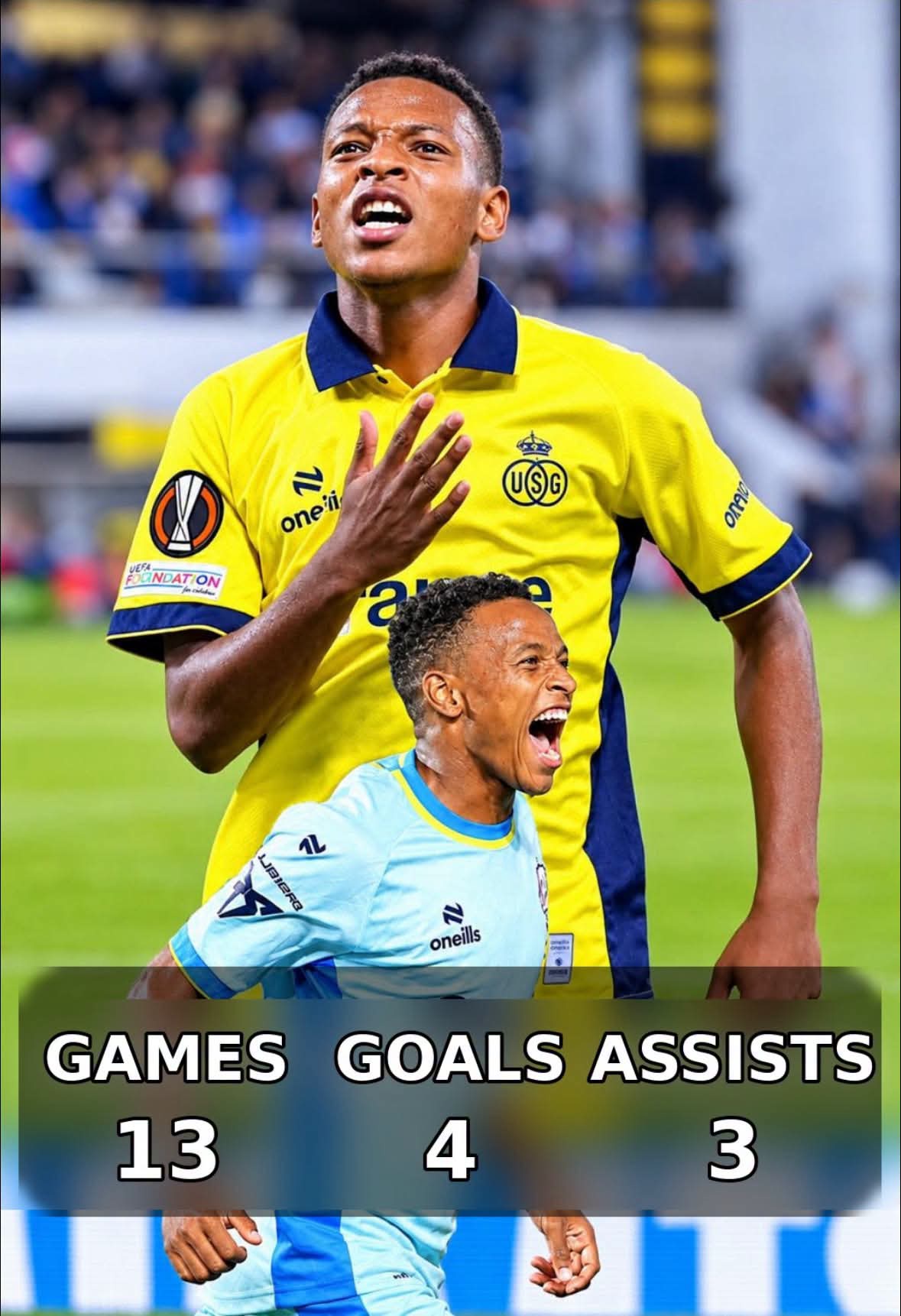Relebohile Mofokeng Records 7 Goal Contributions in 13 Appearances for Royal Union SG