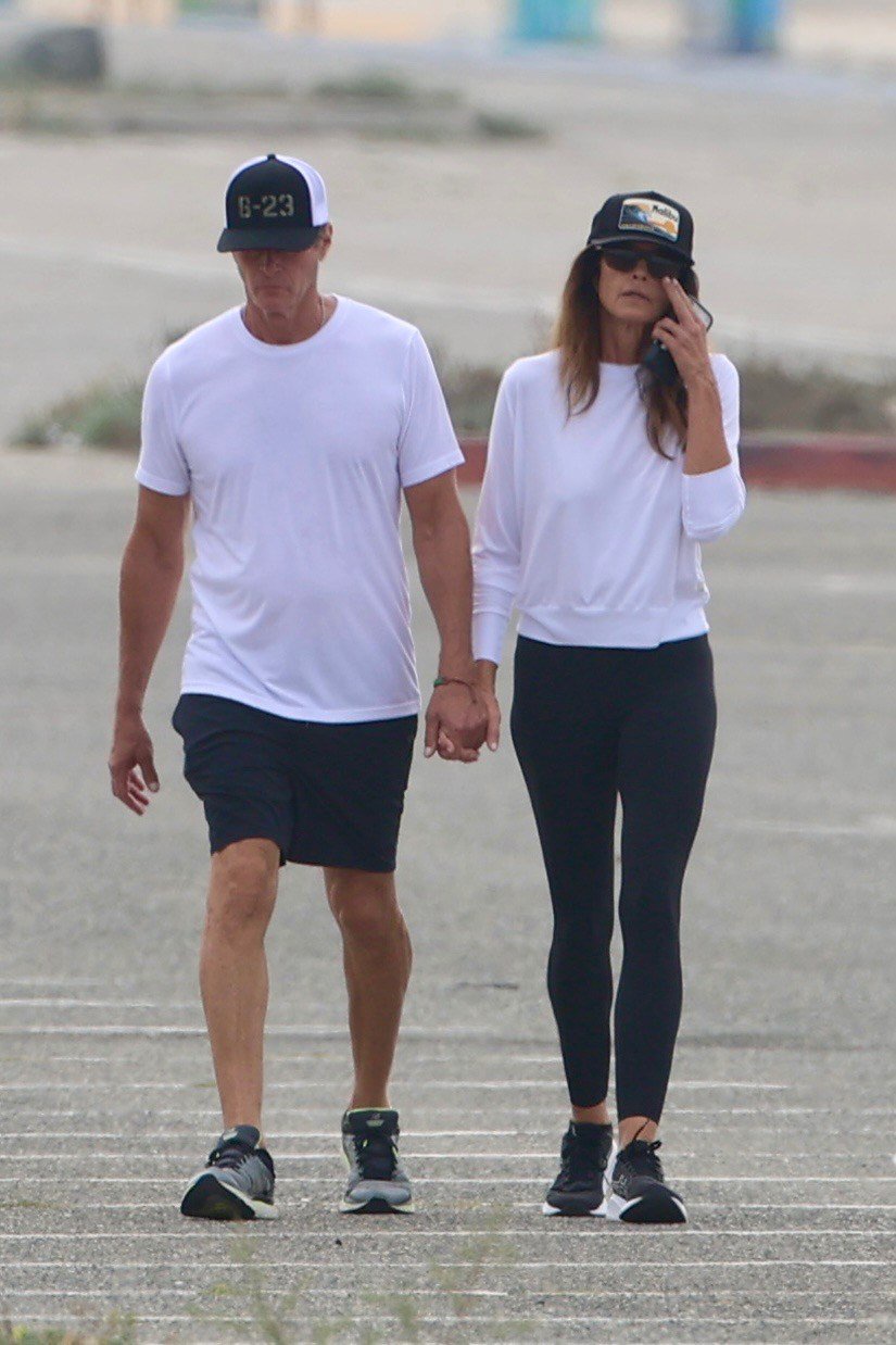 Cindy Crawford and husband Rande Gerber look solemn in first public outing together since son Presley’s tragic death