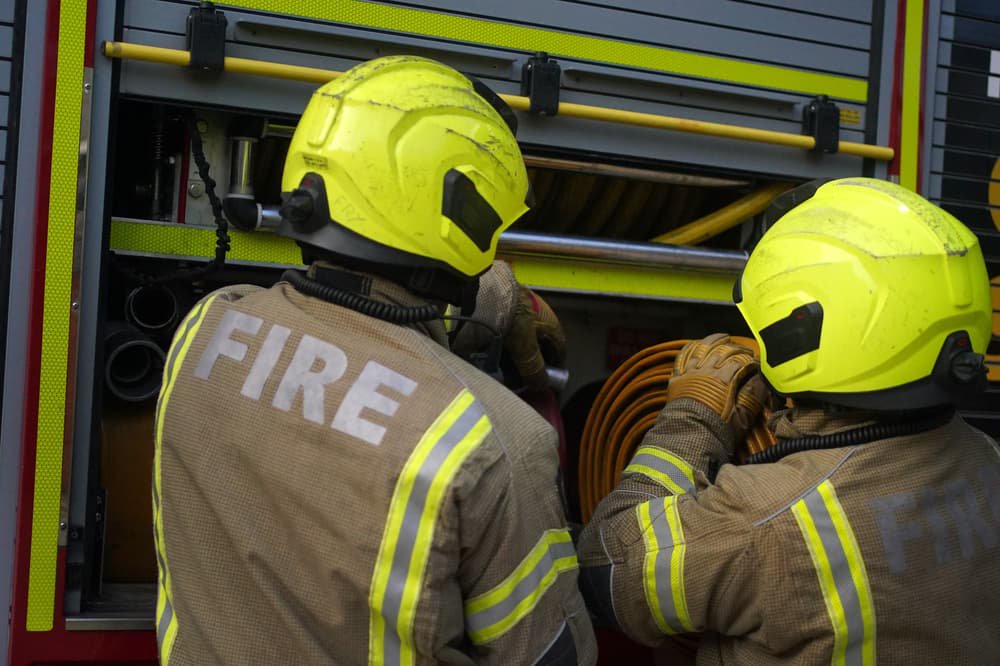 Fire rips through terraced house in east London