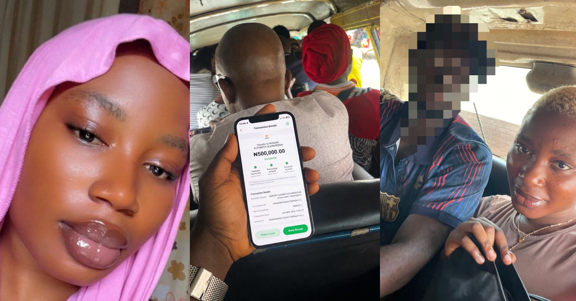“Just like that”- Lady reveals unexpected amount she received from stranger inside bus