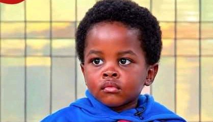 Young boy with computer in head and can perform complex mathematical problems