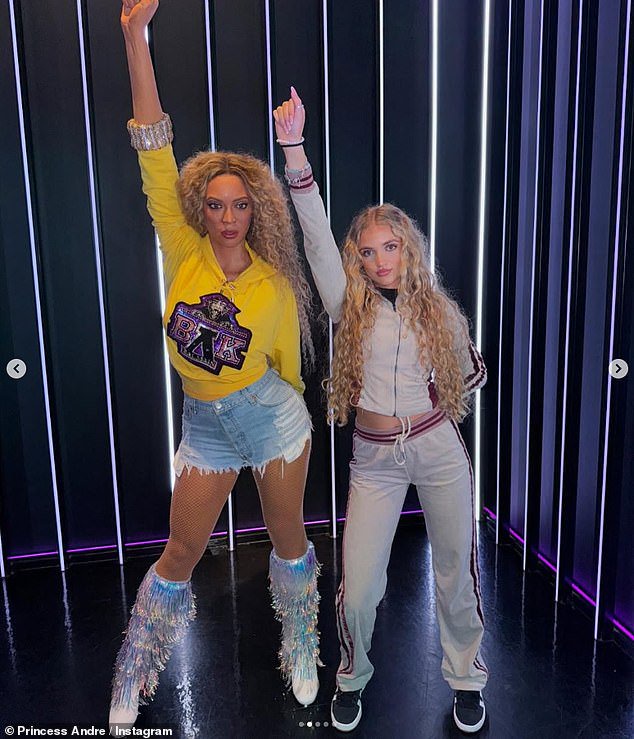 The daughter of Katie Price and Peter Andre , 17, caused her fans to do a double take as she took to her Instagram to share snaps of her posing with A-listers like Rihanna and Beyoncé