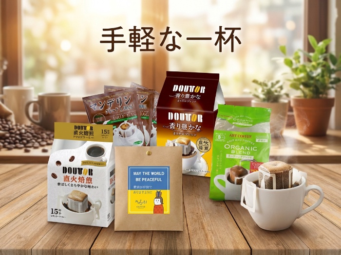 豊かな香りに包まれて、ドリップバッグで手軽に楽しむ本格コーヒー