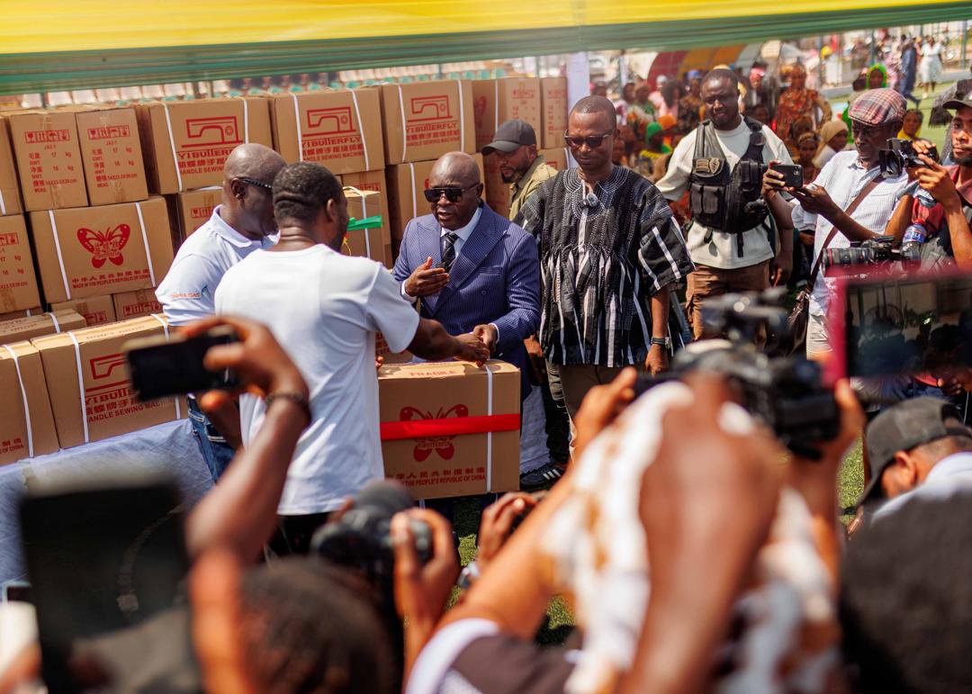 Seidu Agongo urges youth to combine talent with hard work as 10,000 sewing machine initiative begins