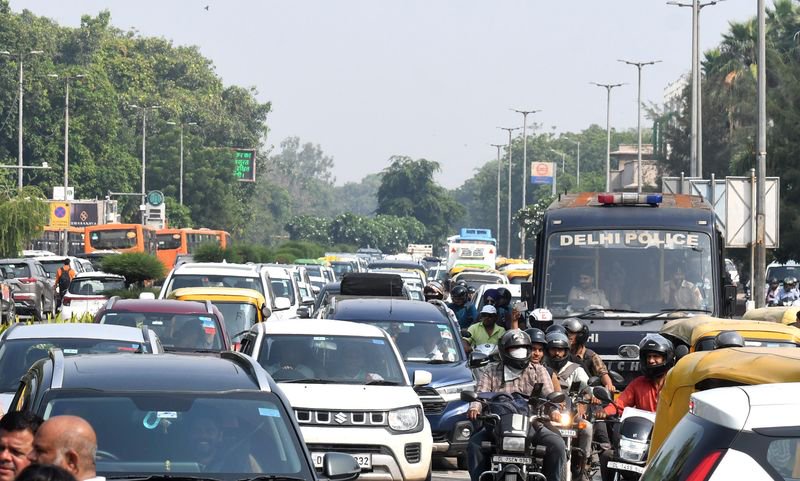 Delhi traffic crawls as protests, police barricades trigger hours-long delays