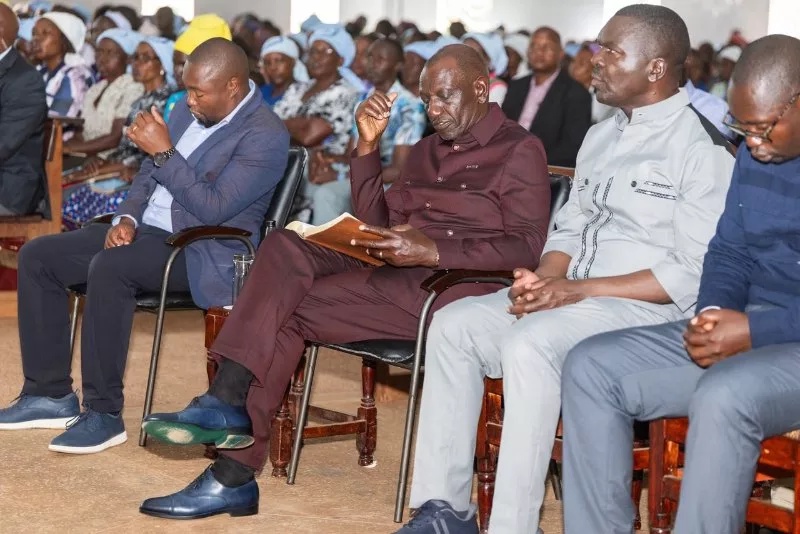 Ruto attends church service in Likuyani, Kakamega