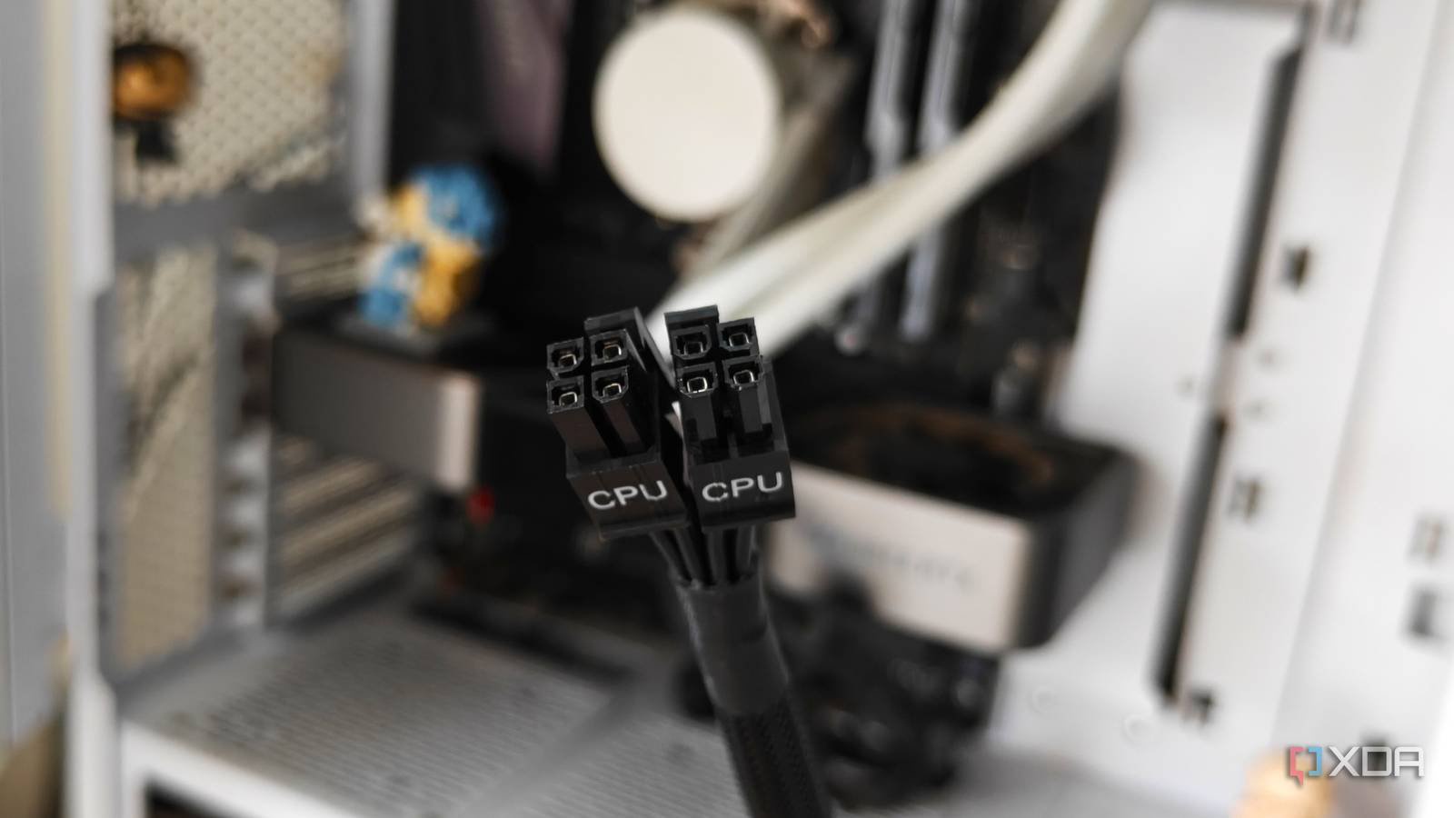 Your CPU power cable is still split into 4+4 pins due to a Pentium 4-era leftover