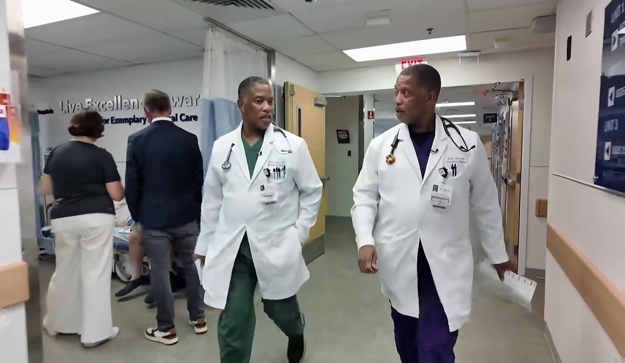 Identical twin doctors return to run ER in hometown where they grew up so poor they had no running water