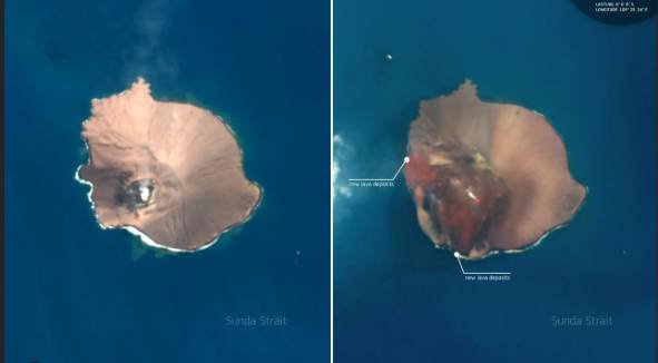 New islands appear after Indonesia’s Anak Krakatau volcano erupts