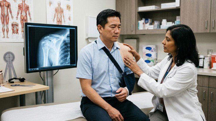 A 45-Year-Old Construction Worker’s X-Ray Showed His Arm Bone Floating Free, with the Ball of His Shoulder Gone