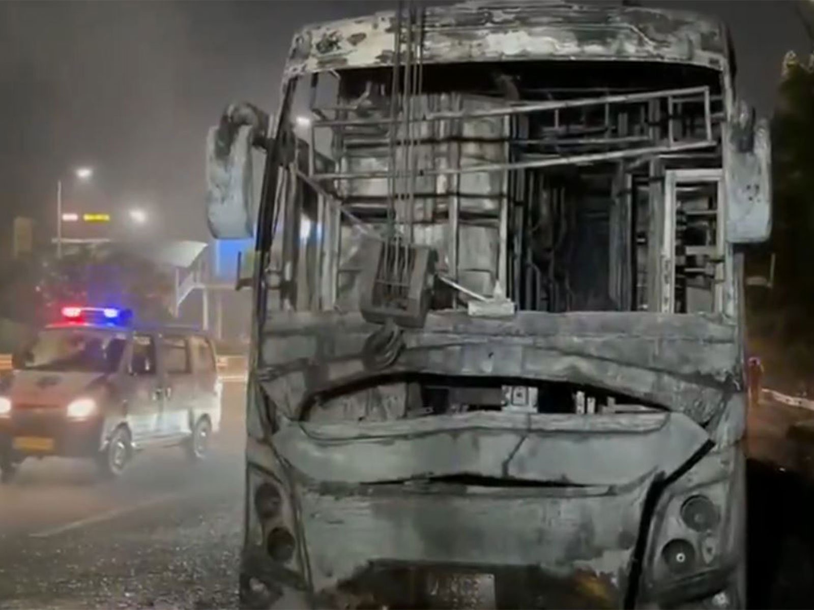 Bus travelling from Delhi to Bihar catches fire in Greater Noida, passengers evacuated