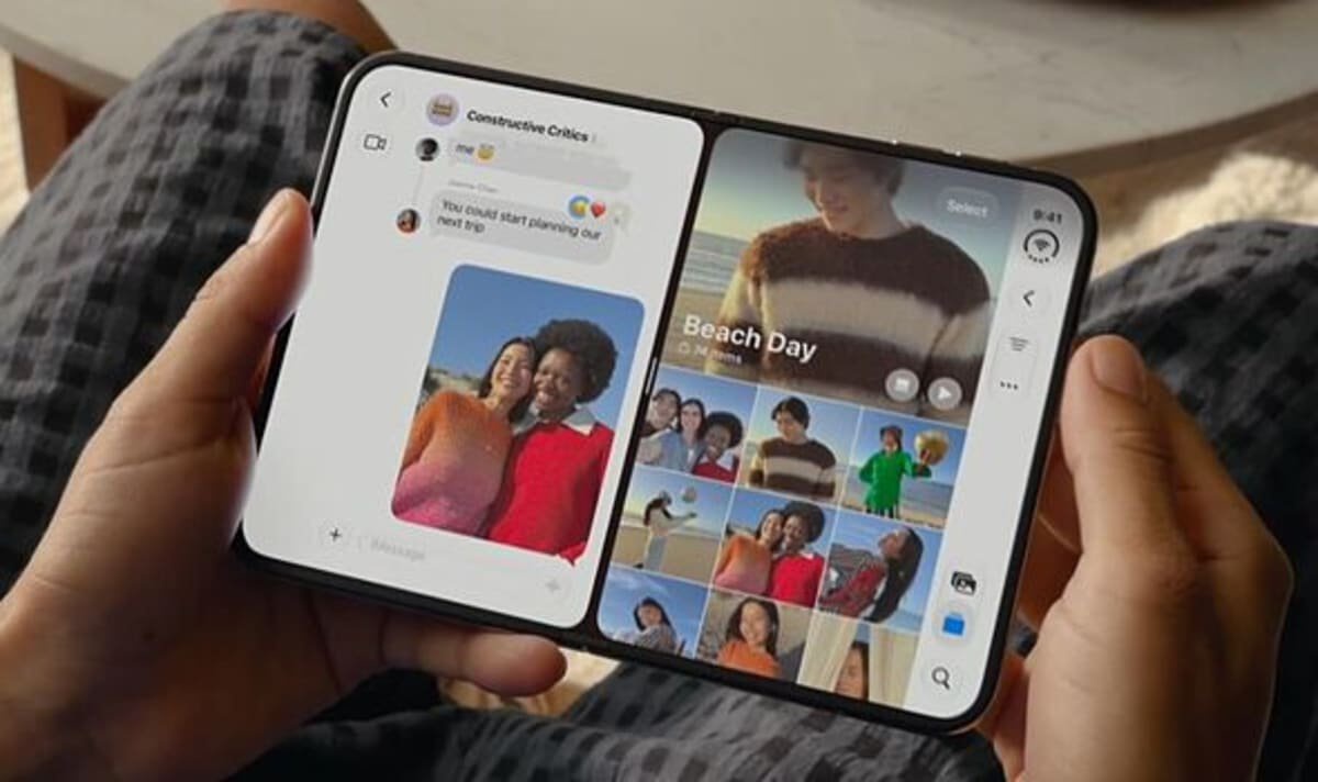 The iPhone Duo may not have a visible crease, but the display is soft in that area