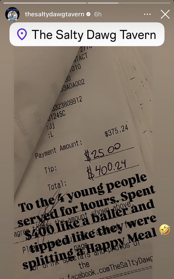 Tavern stirs up controversy by ‘tip-shaming’ customers on Instagram – ‘tipped like they were splitting a Happy Meal’