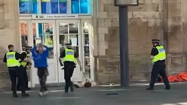 Moment ‘out-of-control’ dog tasered by police in Hull city centre fight