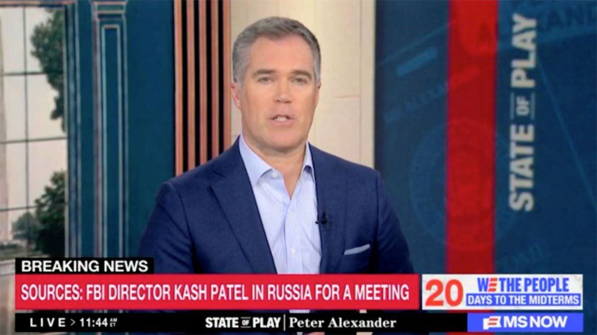 MS NOW issues correction after reporting Kash Patel ‘landed in Russia’ while he was actually in Virginia