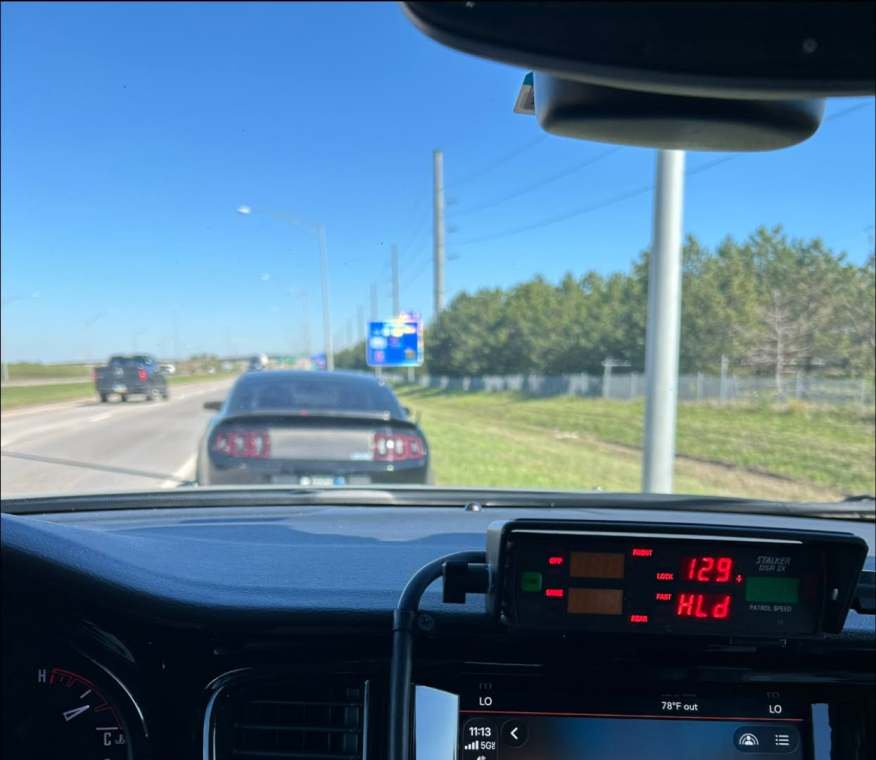 Driver clocked at 129 mph in 65 mph zone in Wichita