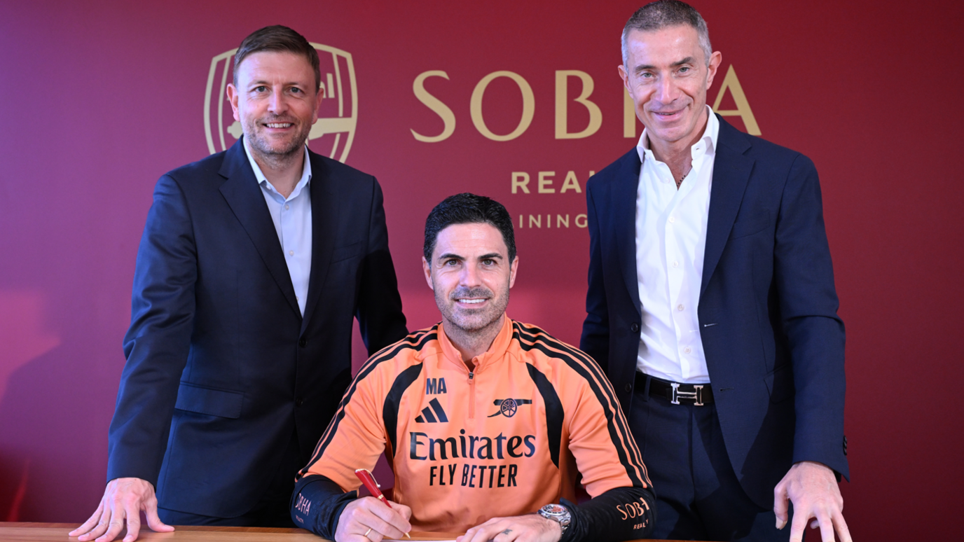 Arteta signs new contract with champions Arsenal