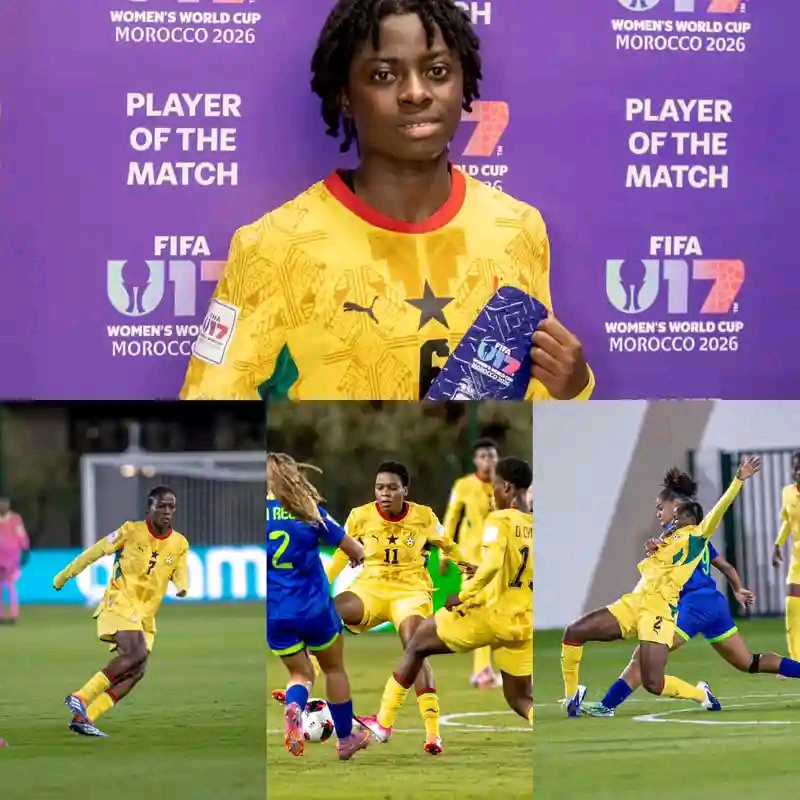 FIFA U17 Women’s World Cup: Ghana’s Jessica Appiah Named MVP In 3-3 Draw Against Brazil