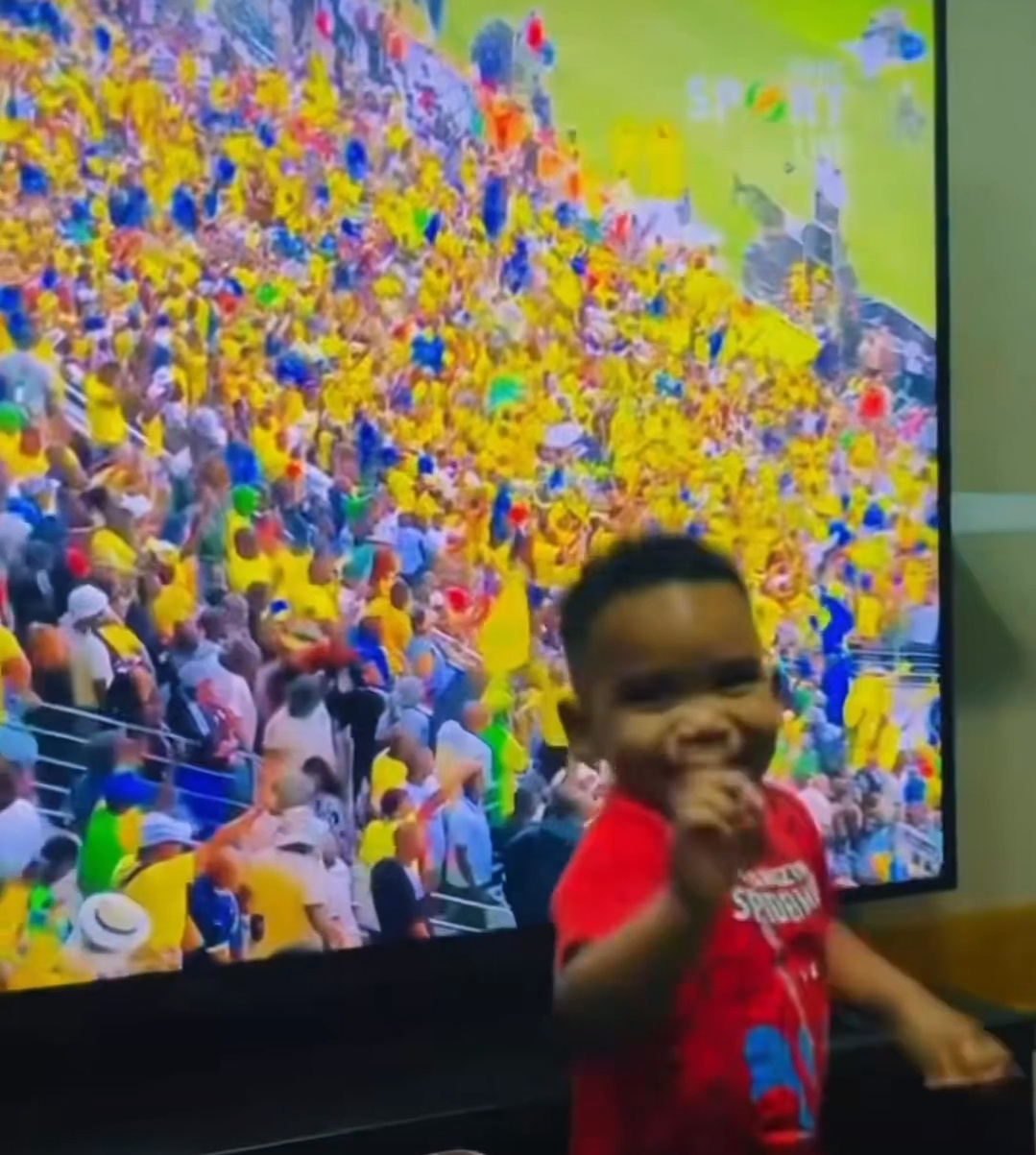 WATCH: Jayden Adams’s Son’s Joyful Dance as Sundowns Lift MTN8 Cup After Beating Pirates