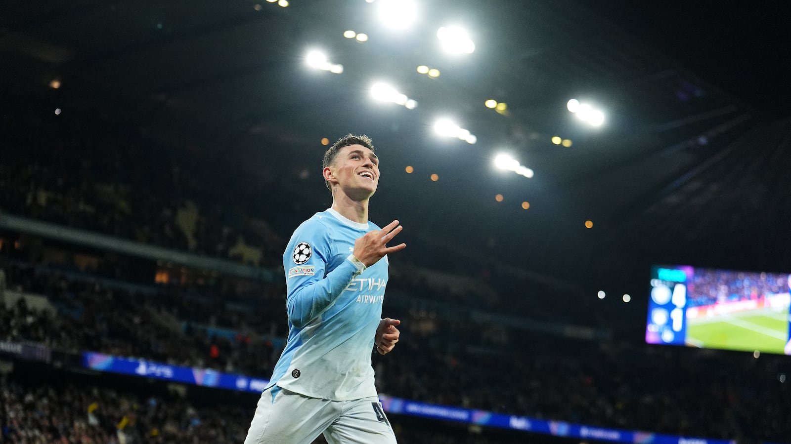 UCL: English-Ghanaian attacker Ryan McAidoo provides assist in Manchester City’s big win against AEK Athens