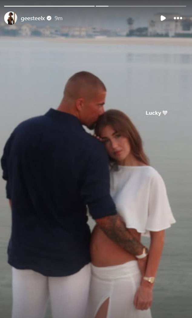 Love Island’s Georgia Steel announces she is pregnant with her first child as she shares sweet video of her baby bump with fiancé Harry Clarke
