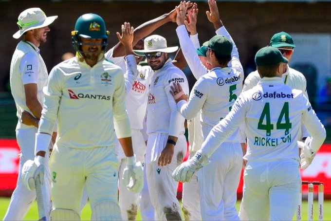 Perfect Proteas: Jansen leads South Africa to the brink.