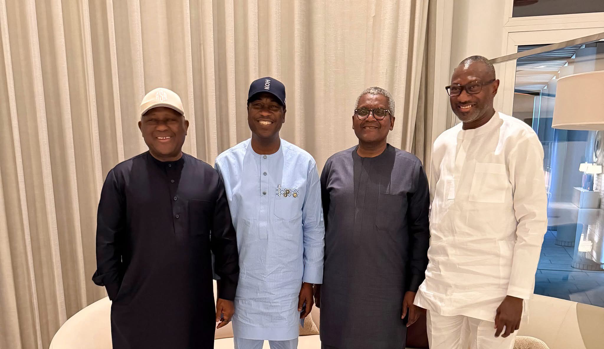 Otedola hosts Dangote, BUA boss Rabiu to dinner for Lagos APC governorship candidate Hamzat
