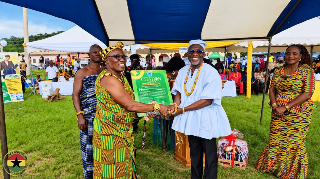Peki chief honours Sports Fund Administrator, Ghana’s Ambassador to Hungary