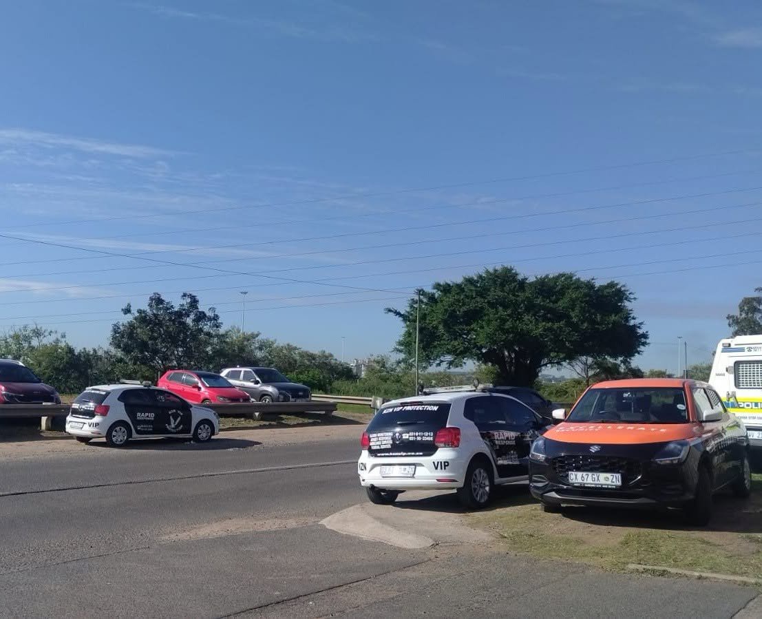 A woman escaped physical injury after four armed suspects hijacked her vehicle on Aberdare Drive in Phoenix Industrial
