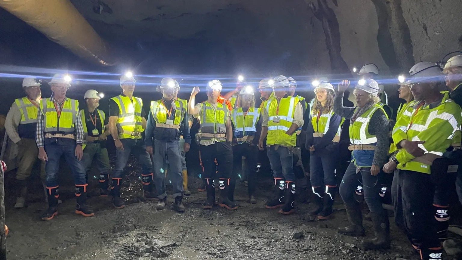 Singers underground as mine prepares to reopen