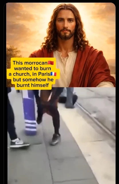 VIDEO: Paris Church Attack Backfires as Suspect’s Trousers Catch Fire in Shocking Twist