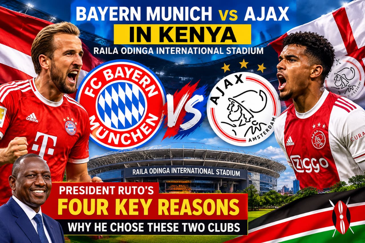 Ruto’s Four Reasons  For Bringing Bayern Munich and Ajax to Raila Odinga stadium