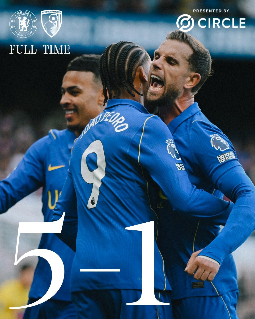 EPL table after Chelsea’s 5-1 win at stamford bridge