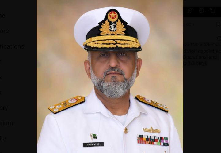 Rear Admiral Shifaat Ali Khan promoted as Vice Admiral