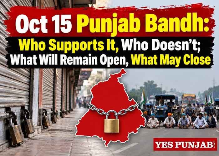 Oct 15 Punjab Bandh Over Jhota Murder: Who Supports It, Who Doesn’t; What Will Remain Open, What May Close