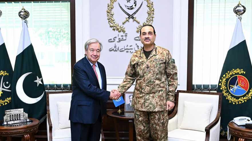 UN chief, Field Marshal Asim Munir discuss regional security at GHQ