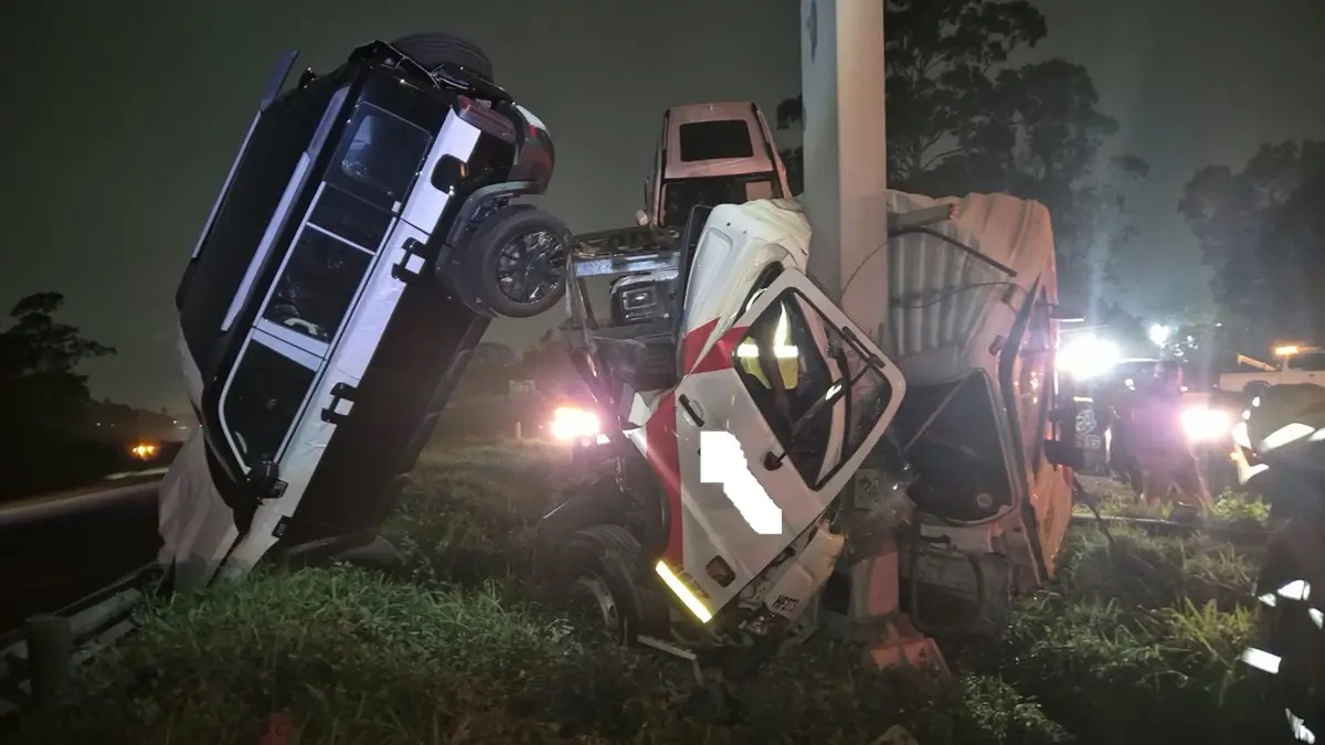 Car travelling wrong way on N3 crashes into truck, killing driver and trapping trucker