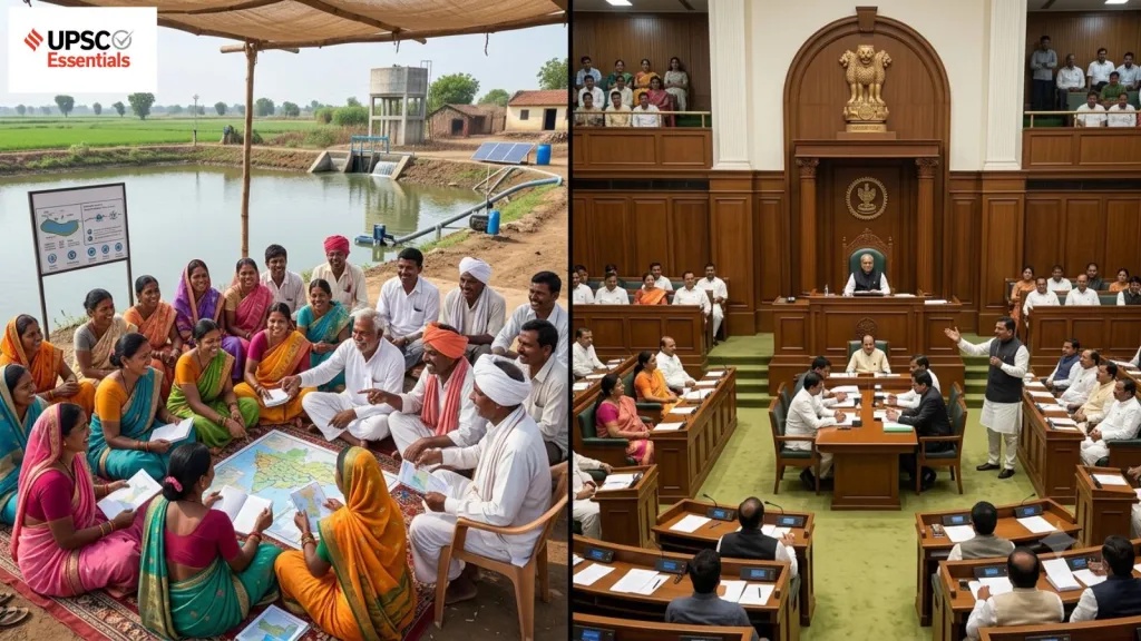 UPSC Mains Answer Practice — GS 2: Community participation in water governance and Legislative privileges (Week 175)