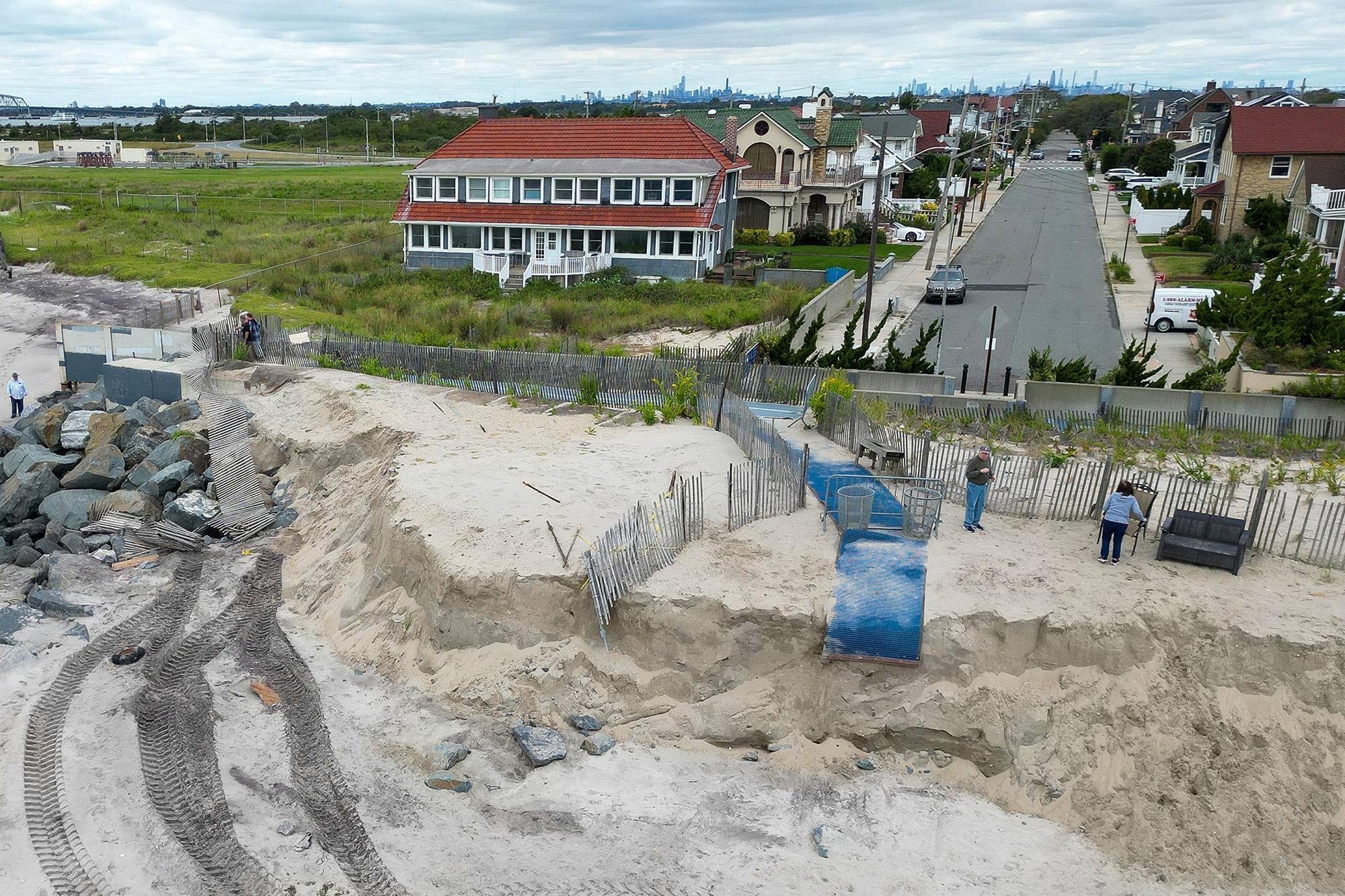 Nor’easter leaves Rockaway Beach looking like steep cliffs of Ireland: ‘Almost totally gone’