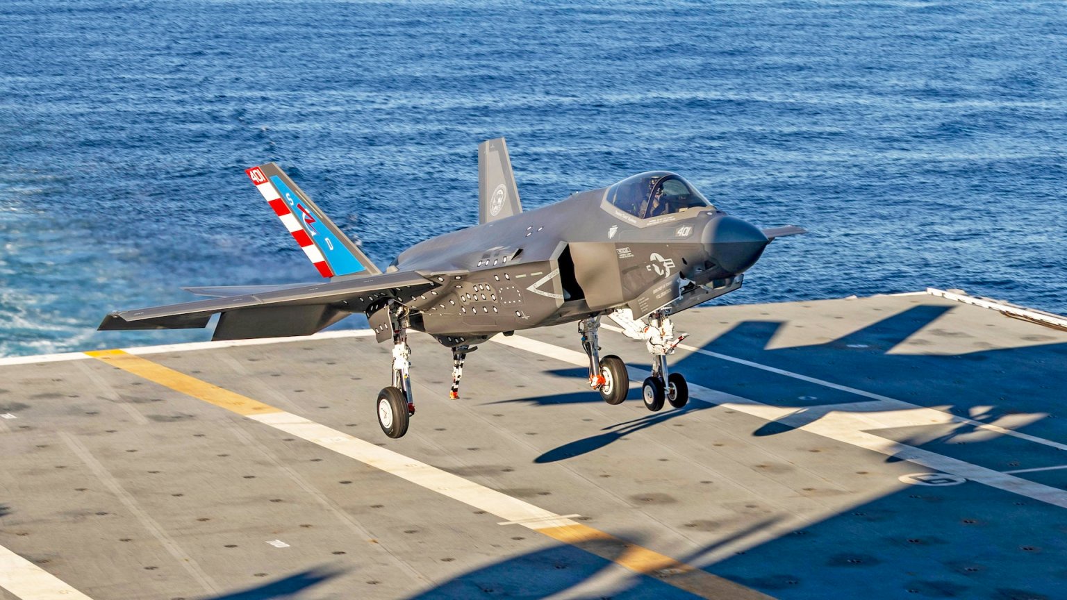 F-35C Makes First Arrested Landing Aboard A Ford Class Carrier
