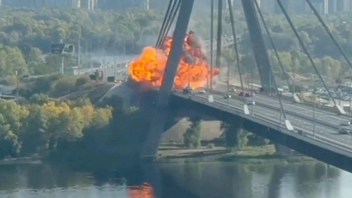 Russia says it hit Kyiv bridge, two vessels in Black Sea
