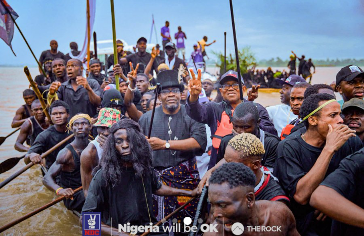 Reactions Trail Moment Seriake Dickson Was Spotted Without A Life Jacket During Boat Ride In Bayelsa