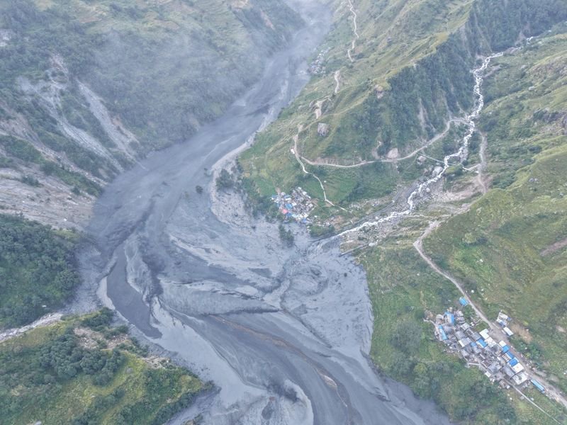 Nepal urges villagers to evacuate after landslide-triggered flood leaves 5 missing