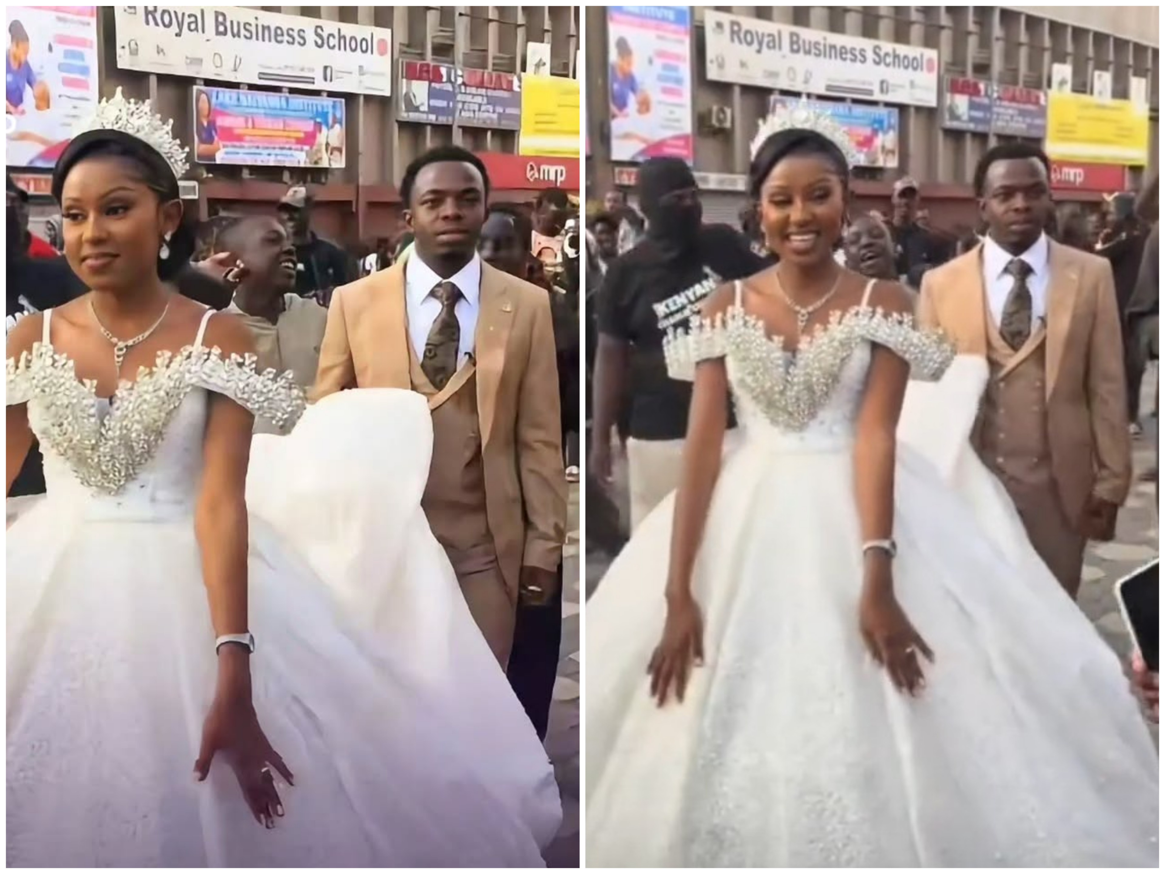 “Mbona Unatext Bibi Yangu?” Viral Nairobi CBD Newly Wedded Couple Calls Out Obina in a Trending Post