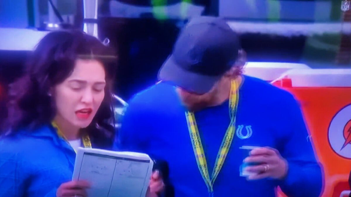 Was Colts Owner Carlie Irsay-Gordon Challenging Her Coaching Staff On The Sideline In The Middle Of Their Game? [VIDEO]