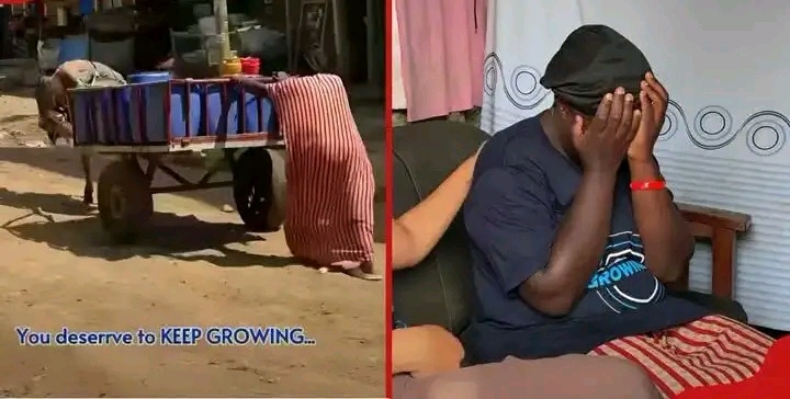 Pics of Rongai Mother in tears, she Delivers Water Using Donkey Receives 50k Gift From Stranger