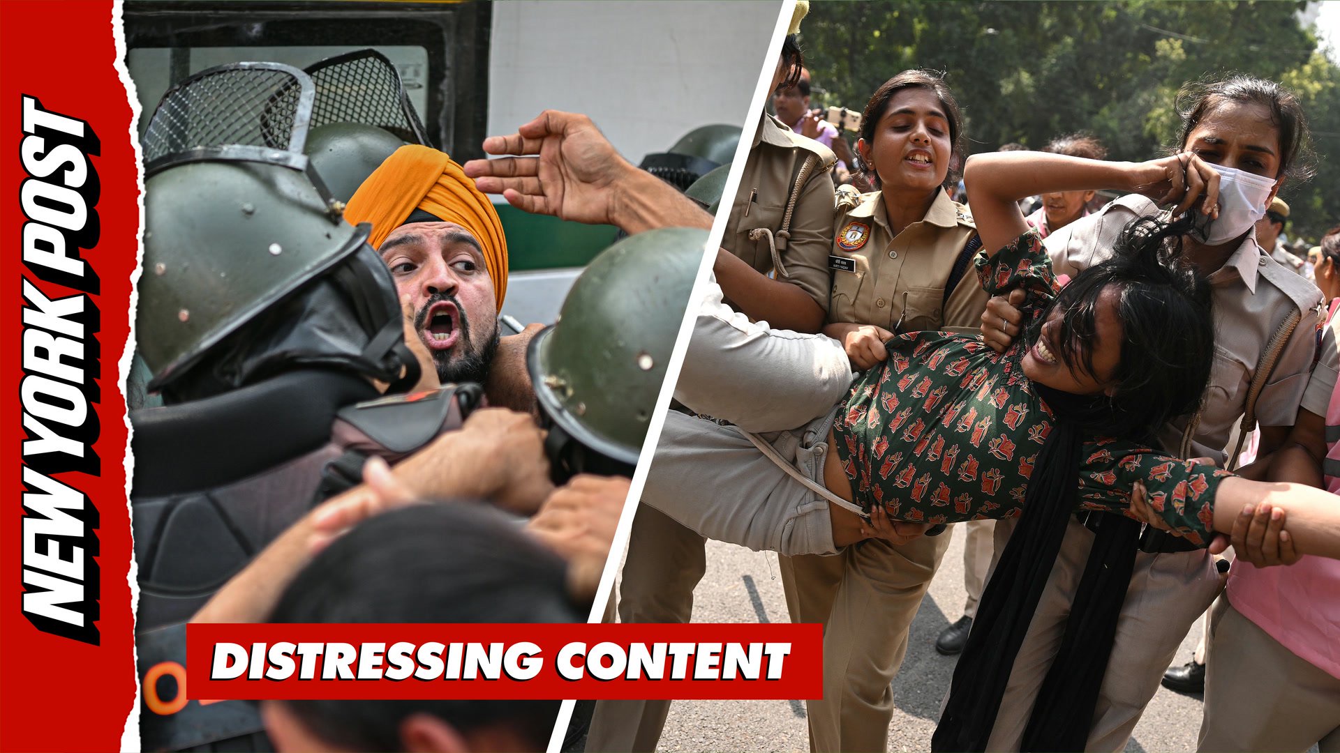 Indian police drag protesters away as chaotic ‘cockroach’ youth protest erupts in Delhi