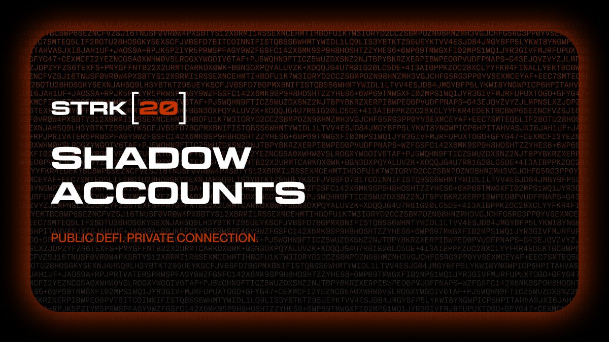Starknet Crypto Shadow Accounts Separate DeFi Identity From Activity